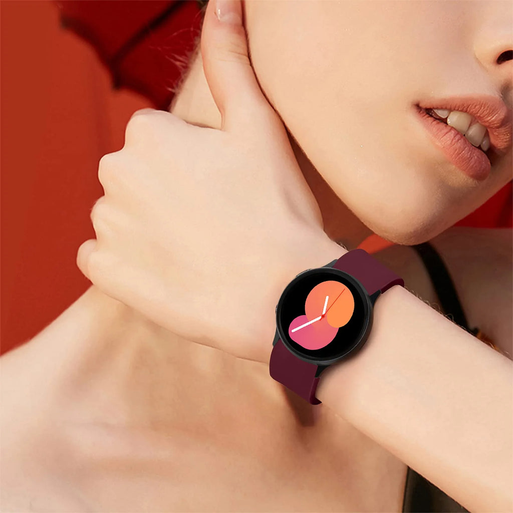 official Silicone Strap For Samsung Galaxy Watch 5 4 44mm 40mm/4Classic 46 42mm Wrist 20mm Bracelet Galaxy Watch 5 Pro 45mm Band