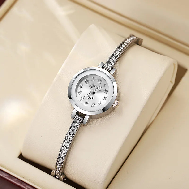 Ladies watch, niche round disc women's high-end appearance fashion quartz watch