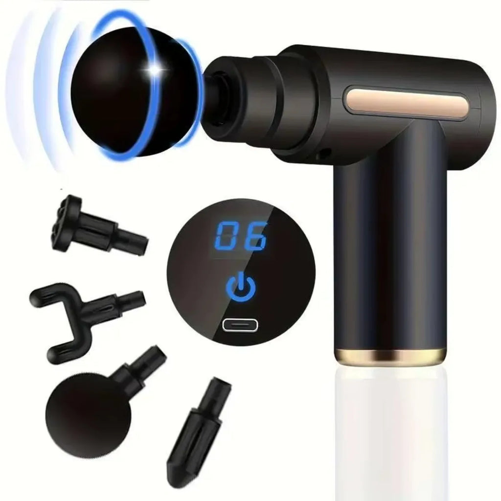 Deep Muscle Massage Gun Portable, Fascia Vibration Gun for Body Neck Back Relaxation, Fitness Slimming Tool