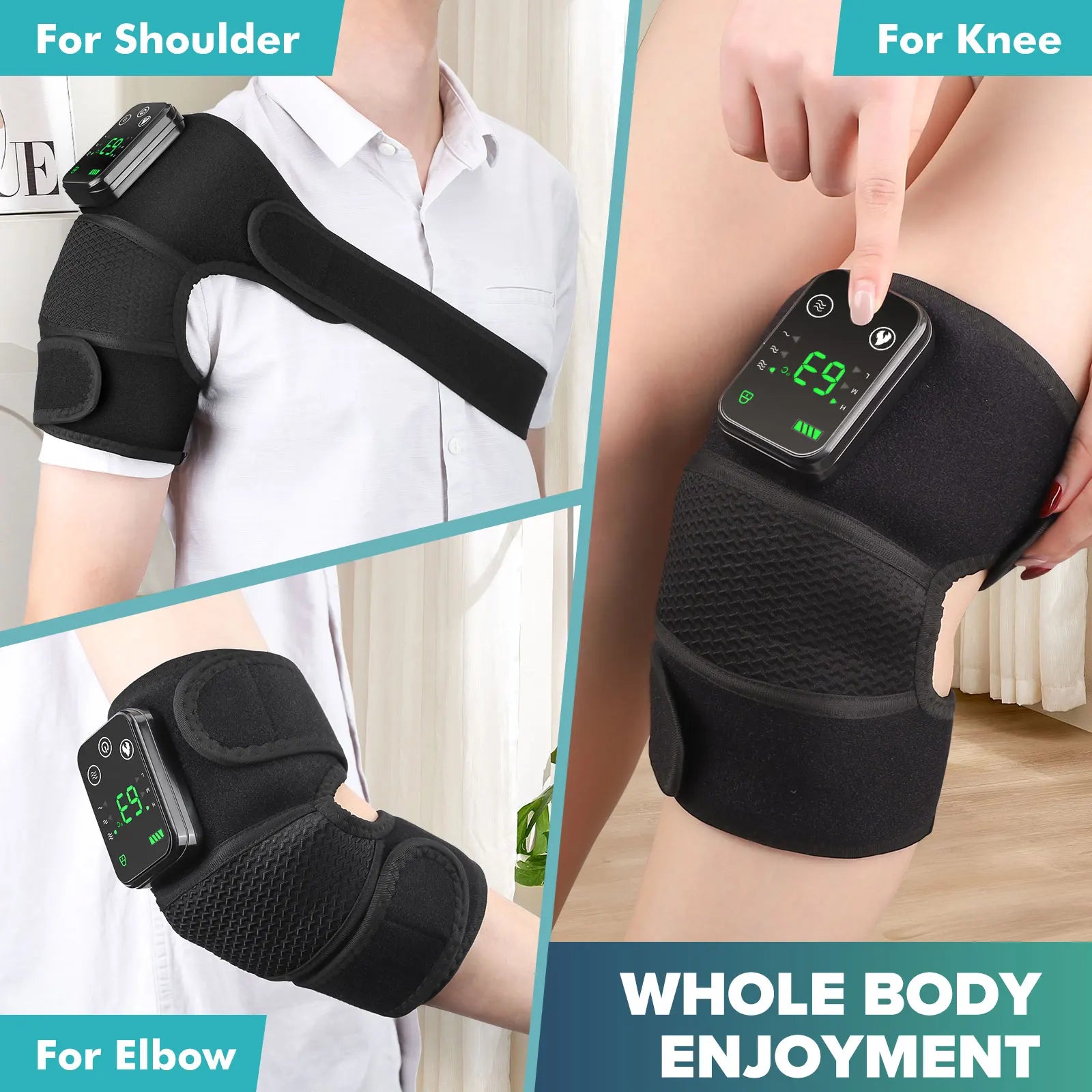 Knee Heating Massager Hot Compress Vibration Massage Elbow Shoulder Support Knee Pad Relieve Arthrit