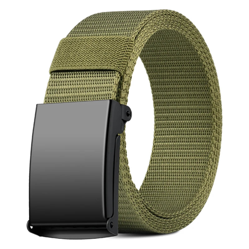 thickened smooth buckle nylon belt, hot selling foreign trade item, men's and women's universal business belt, casual pants belt