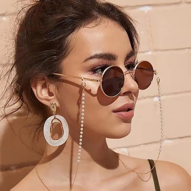 2 PCS New Glasses Chain Pearl Glasses Chain Anti Lost Mask Chain Glasses