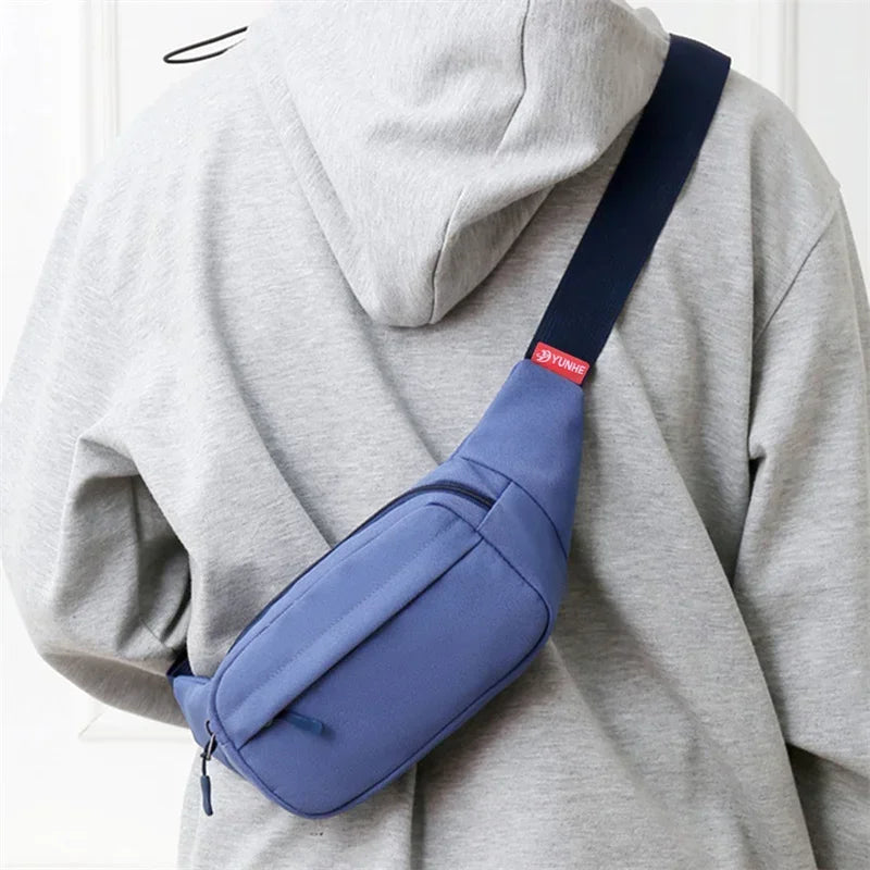 2025 Men's Sports Fanny Pack Fashion Phone Female Chest Bag Unisex Waist Bag Women Small Canvas Shoulder Casual Crossbody Bags