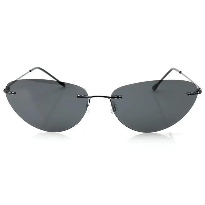 Polarized Ultralight Fashion Pilot The Matrix Neo Sunglasses Rimless Men Driving Brand Design Sun Glasses De Sol UV400