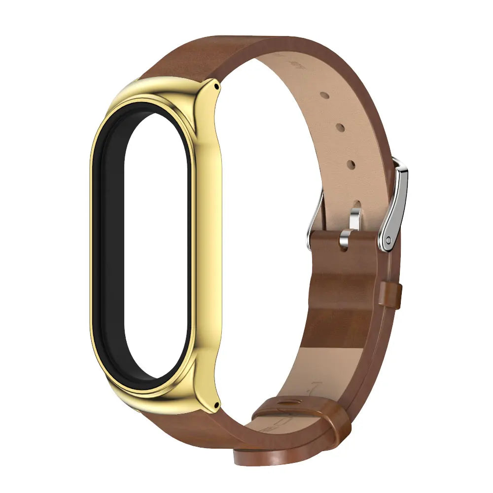 For Mi Band 10 9 8 7 6 5 Strap Silicone Wristband for Mi Band 9 Leather Strap For Mi band 8 Bracelet MiBand Metal Wristbands