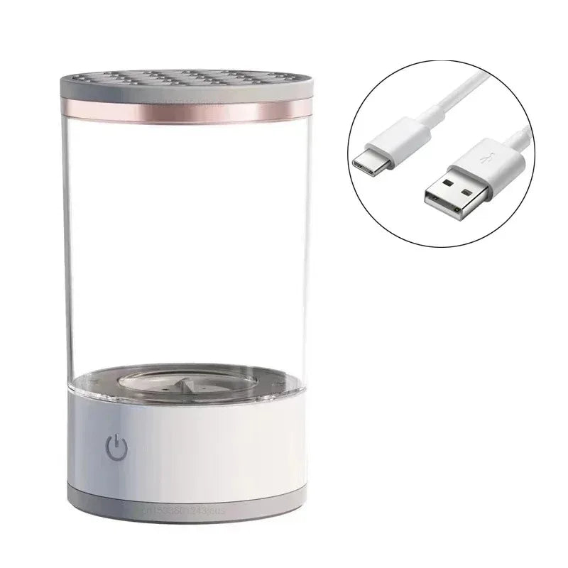 Portable USB Plug Electric Makeup Brush Cleaner Quick Cleaning Machine with Rubber Collar for Cleaning Makeup Brushes