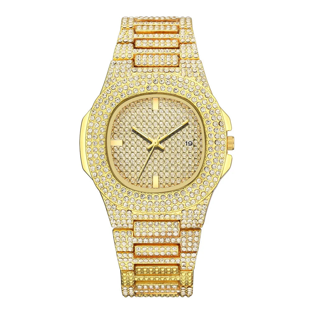 Luxury Fashion Casual Men Watches Big Dial Silver Stainless Steel Calendar Quartz Wristwatch Classic Top Brand Male Clock 2024