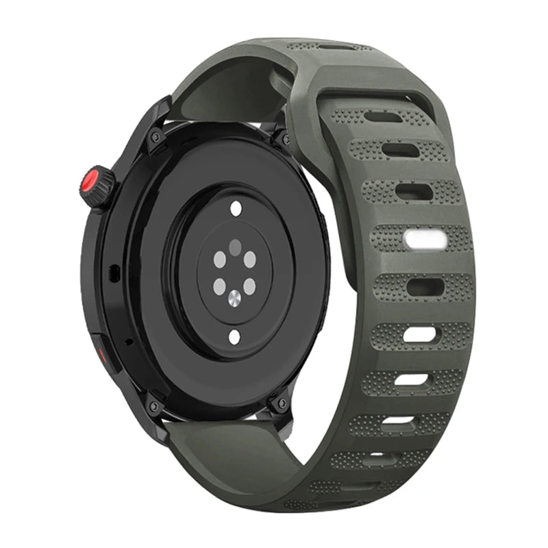 22mm 20mm Silicone Band For Huawei Watch 5/4/3/GT3-4-5-6 Pro 46mm Amazfit GTR 4/GTS 4 Breathable Belt Galaxy Watch 7/6/5/4 strap