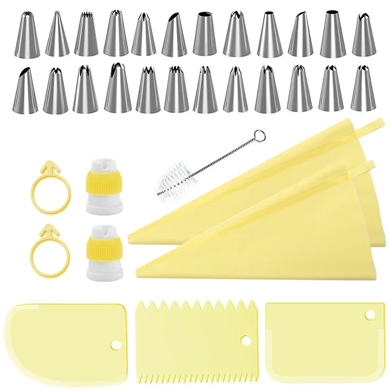Piping Pastry Bag With Nozzles Set For Confectionery Tips Baking And Bakery Accessories Spatula Smoothing Cake Decoration Tools