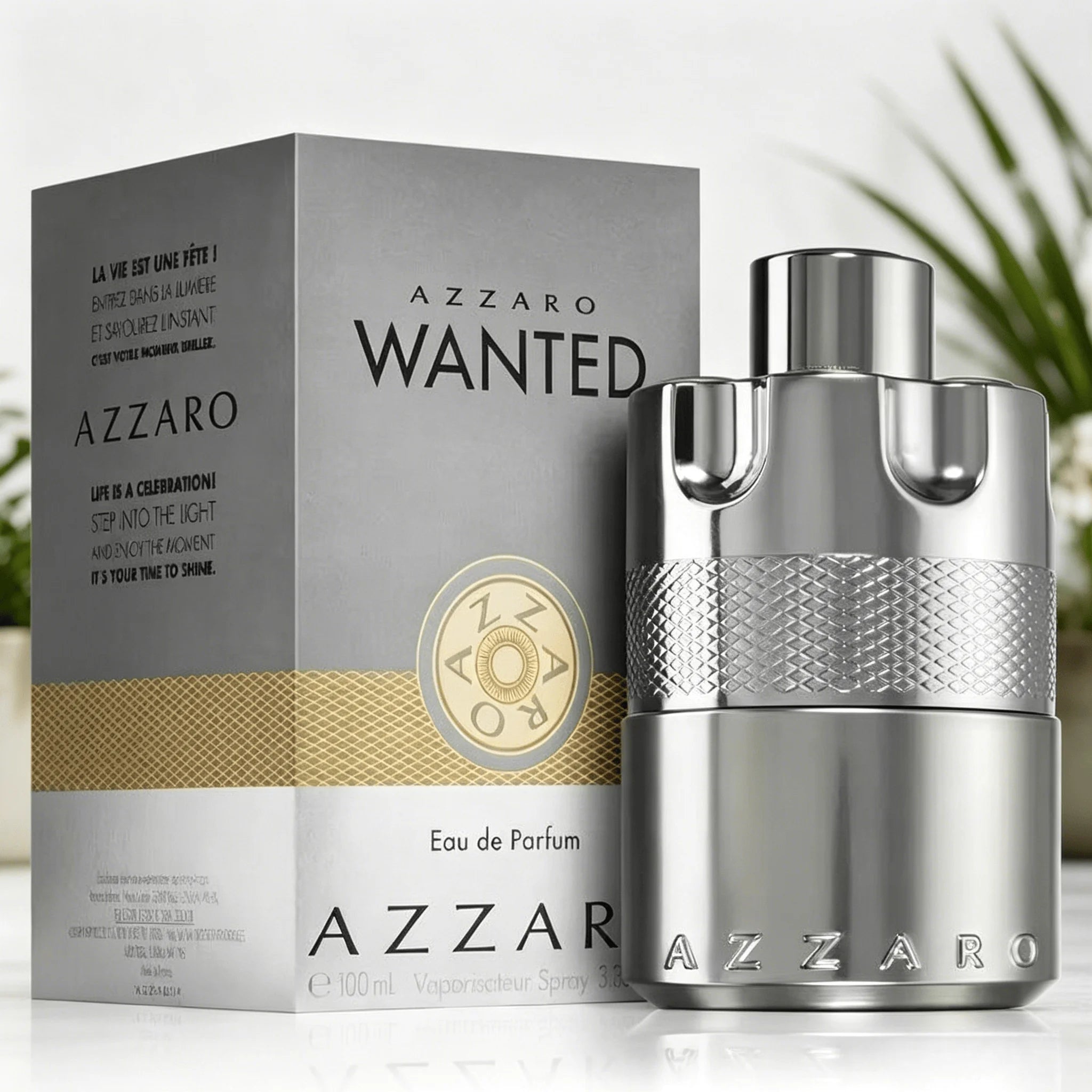 Azzaro Wanted Men EDT Perfume 100ml With Gift Box Long Lasting Spicy Woody Citrus Scent Silver Metal Cap Luxury Bottle Fragrance Gift for Men
