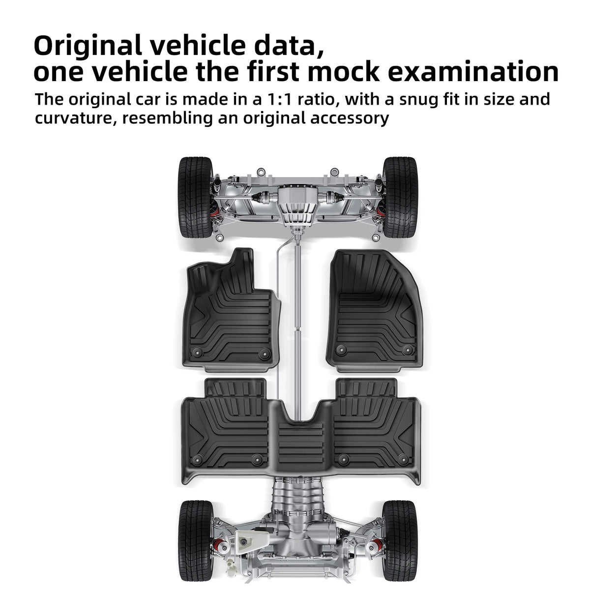Smabee Left Drive for Polestar 4 2024-2026 Car Floor Mats Cargo Liner Trunk Pad TPE 3D Foot Mat Waterproof Accessories Black