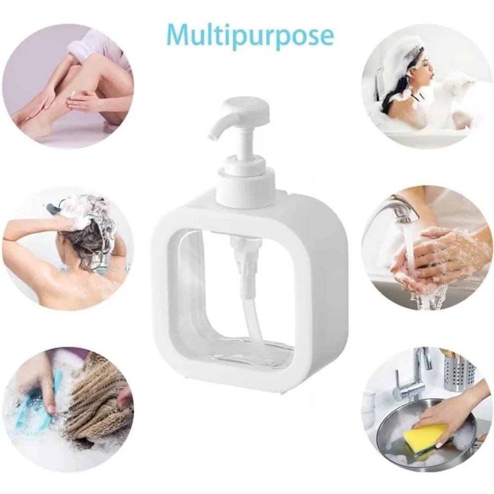 300/500ml Visible Hand Sanitizer Dispenser Lockable Press Leakage Free Kitchen Dispenser Minimalist Design Lotion Split Bottle