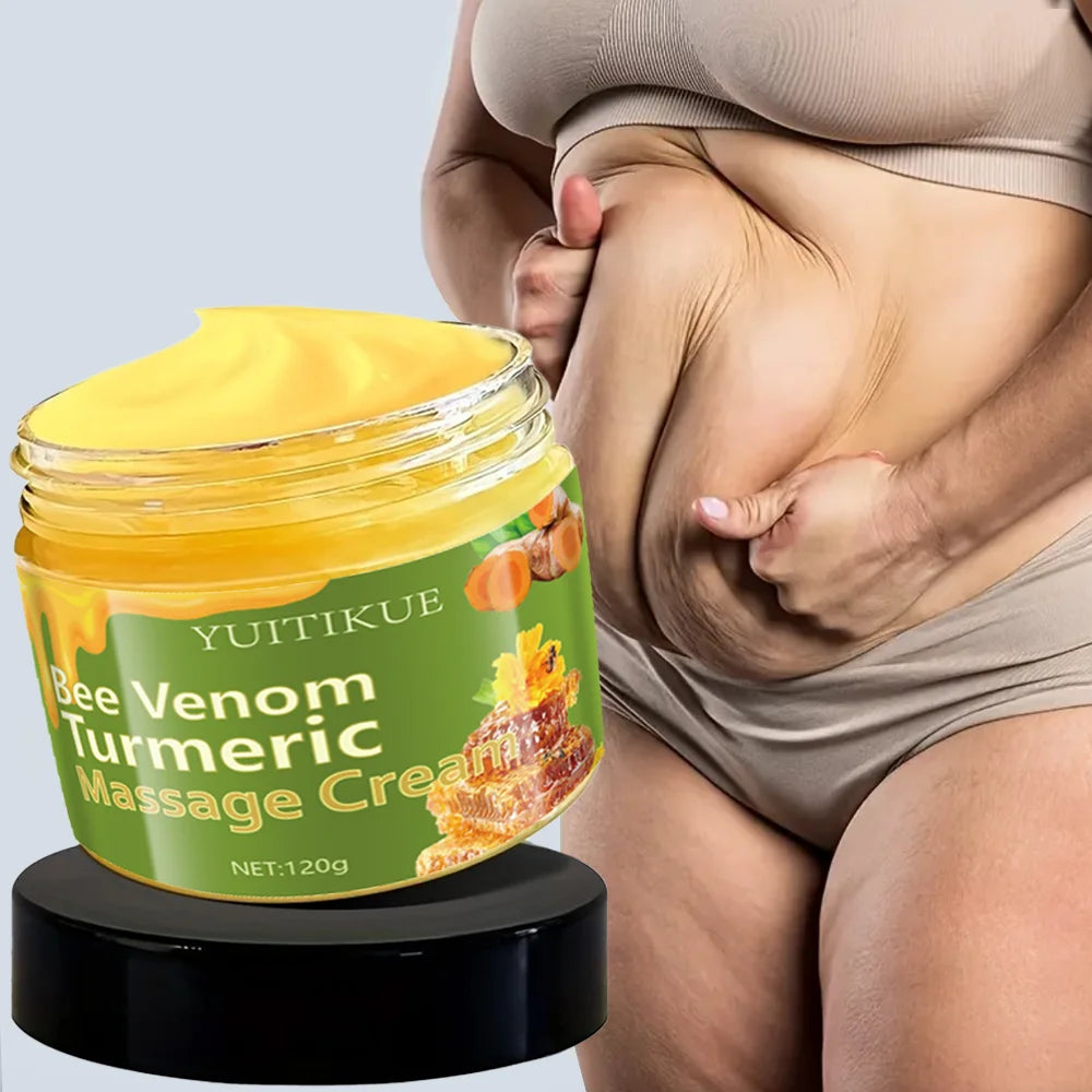 YUITIKUE 120g Bee Venom Turmeric Firming Cream - Tighten Lift Skin Quick Absorb Non-Greasy Moisturize