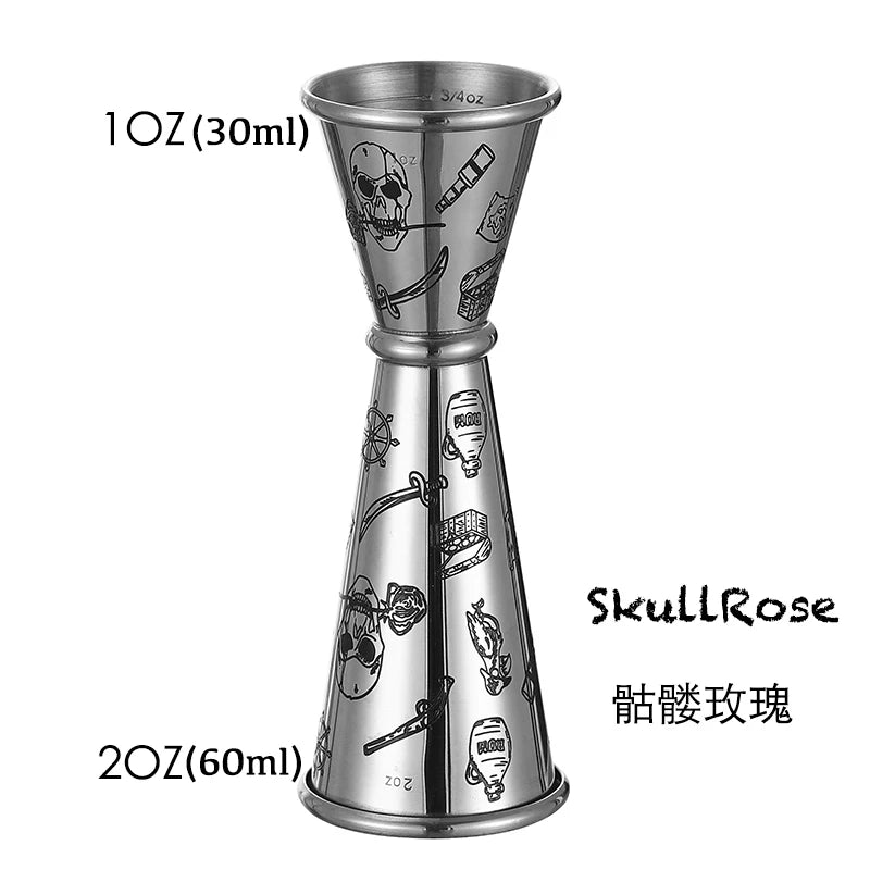 Double Jigger for Bartending, Cocktail Jigger 2 oz 1 oz | Cocktail Measuring Cup Japanese Jigger Shot Measure Jiggers