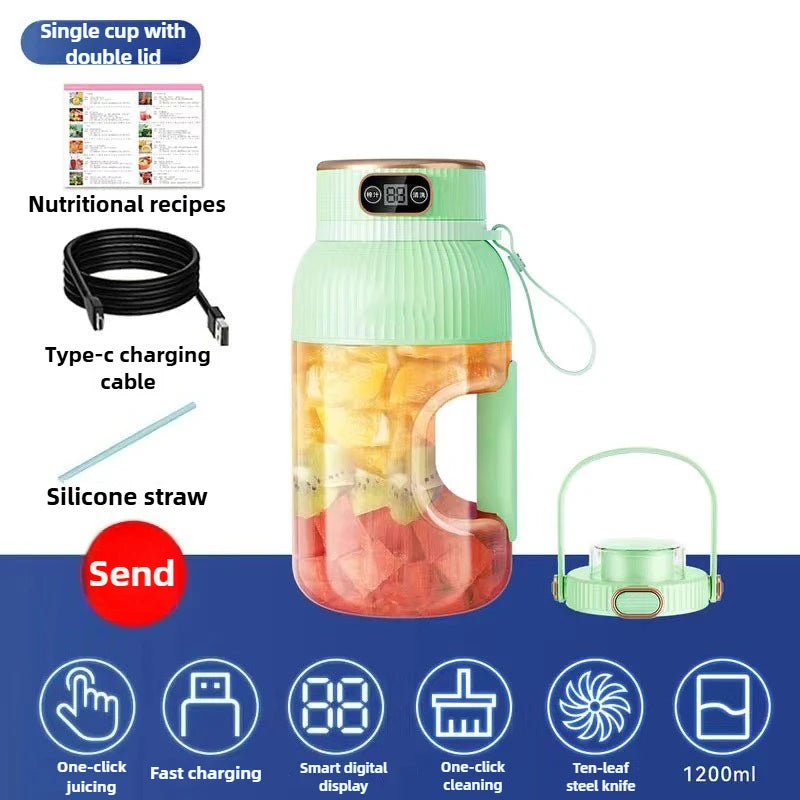 Fruit Juicer Cup Portable Electric Fruit Mixer Stirrng Cup Large Capacity Smoothie Quick Making Bottle Suitable Juice Production