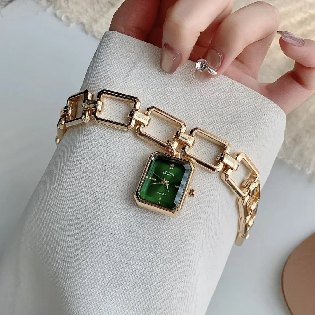 Women Quartz Watch Bracelet Square Dial Quartz Analog Women's Watches Ladies Wristwatch Elegant Female Clock Montre