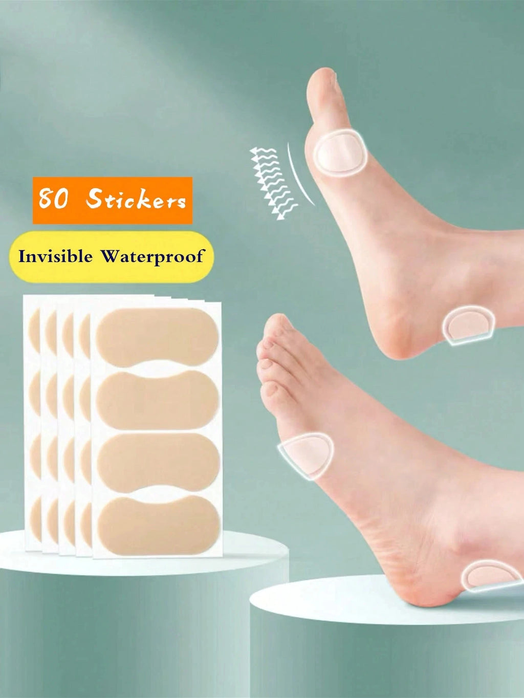 20/40/35/70/105Pcs Anti-Friction Heel Pads, Invisible Shoe Liners For High Heels, Leather Shoes, Can Be Reused,Pain Relief
