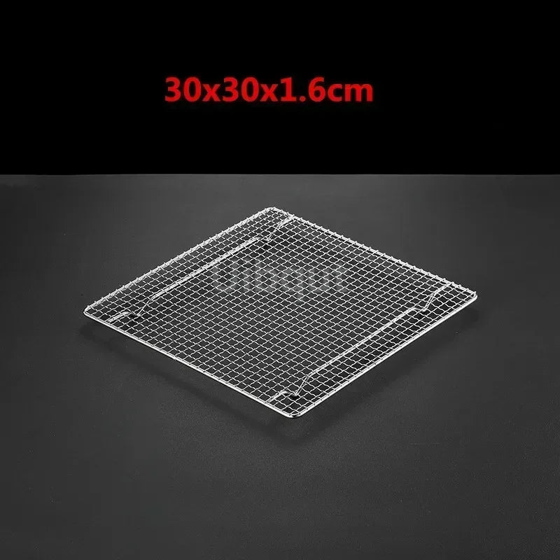square bbq net rack meshes stainless steel 304 BBQ grill Mesh Rectangular Baking rack with Foot leg Drainage Cake Drying Frame
