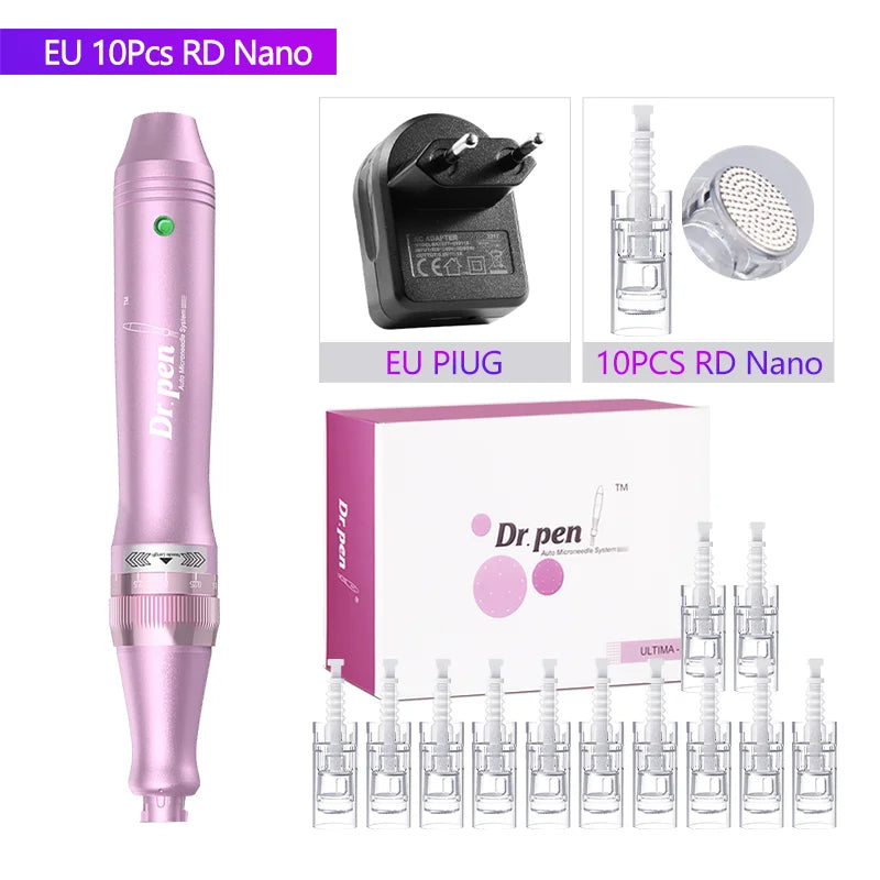 Authentic Dr. Pen Ultima M7 12Pcs 0.25mm Needles Multi-function Facial Mesotherapy Skin Wireless Electric Derma Beauty Device