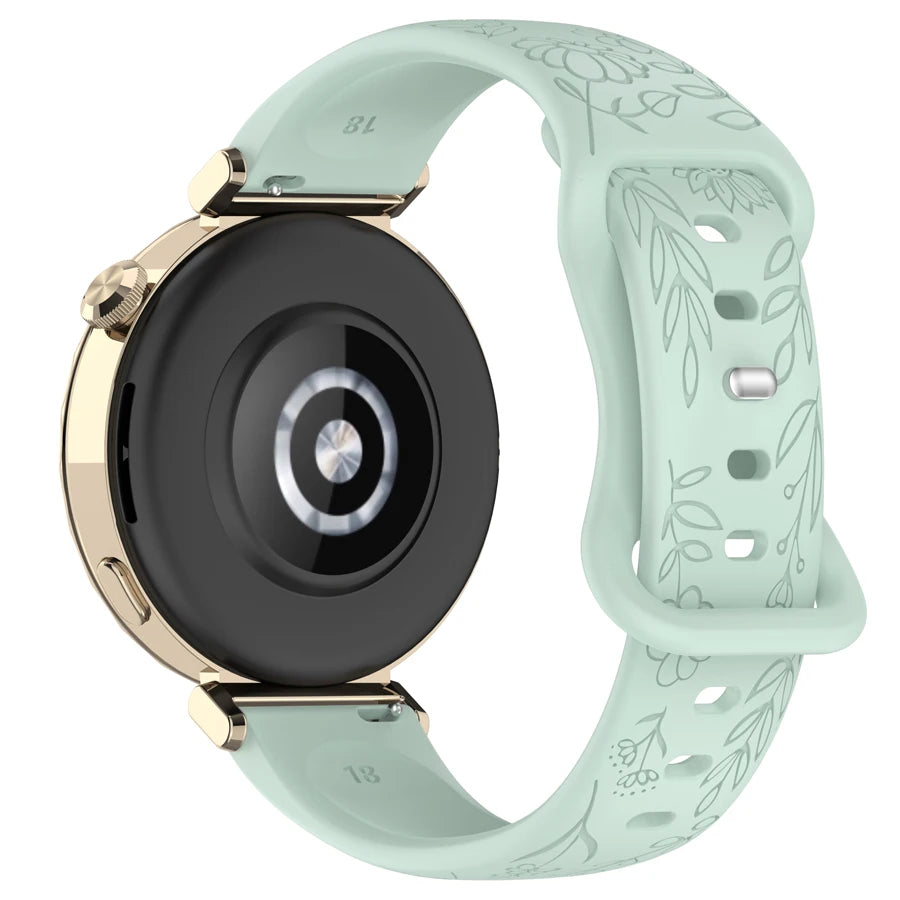 18 20 22mm Watch Strap for Garmin Forerunner 170 70 570 165 255 3D Flowers Silicone Band For Active 6 5/Venu 4 41/45mm Bracelet