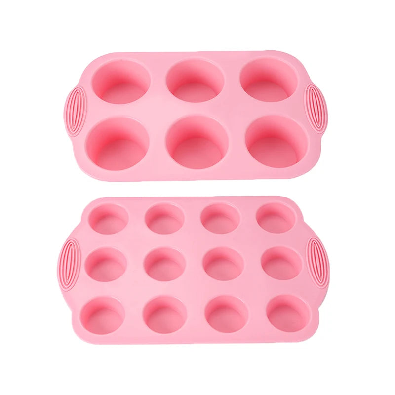 FAIS DU Pink Nonstick Silicone Bakeware Set Baking Cake Pan for Pastry Cake Muffin Cupcake Bread Molds Baking Accessories Tools