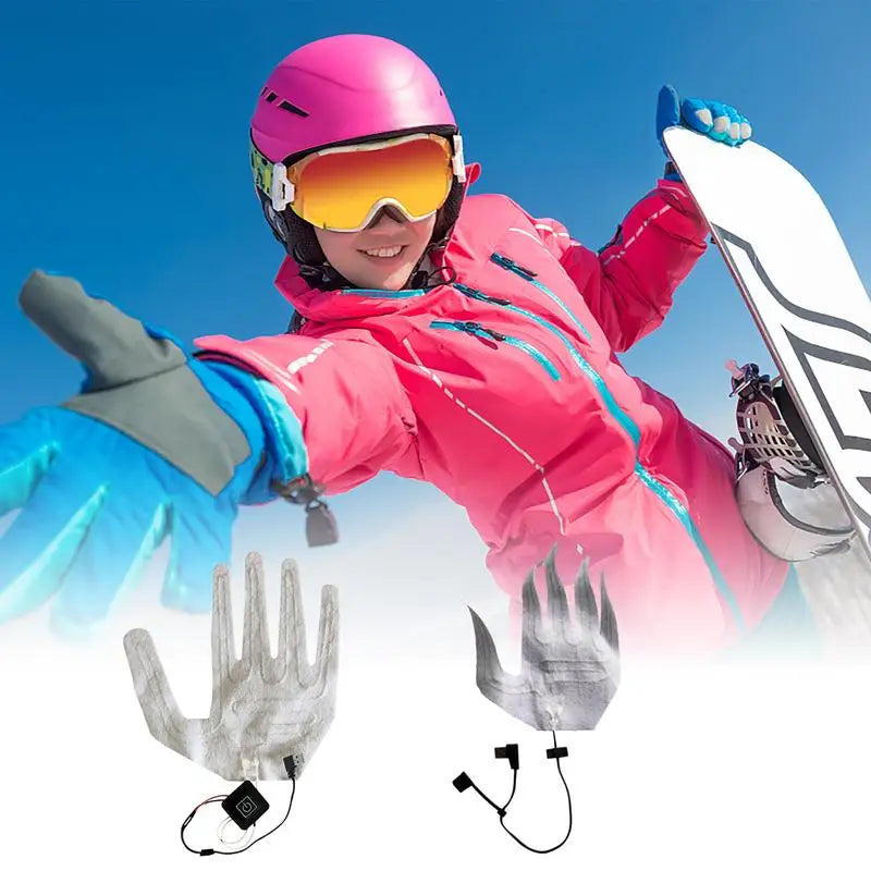 USB Heated Pad Winter Warm Gloves Heating Pad Electric Heating Film Gloves Heating Shoes Sheet Pad Outdoor Skiing Camping 1pc