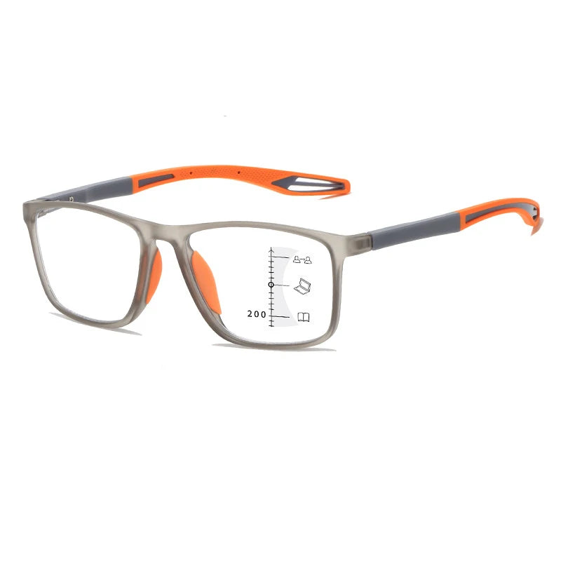 Soft Multifocal Progressive Reading Glasses Anti Blue Light Multifocal Elderly Eyewears Men Women's Large Frame Eyeglasses