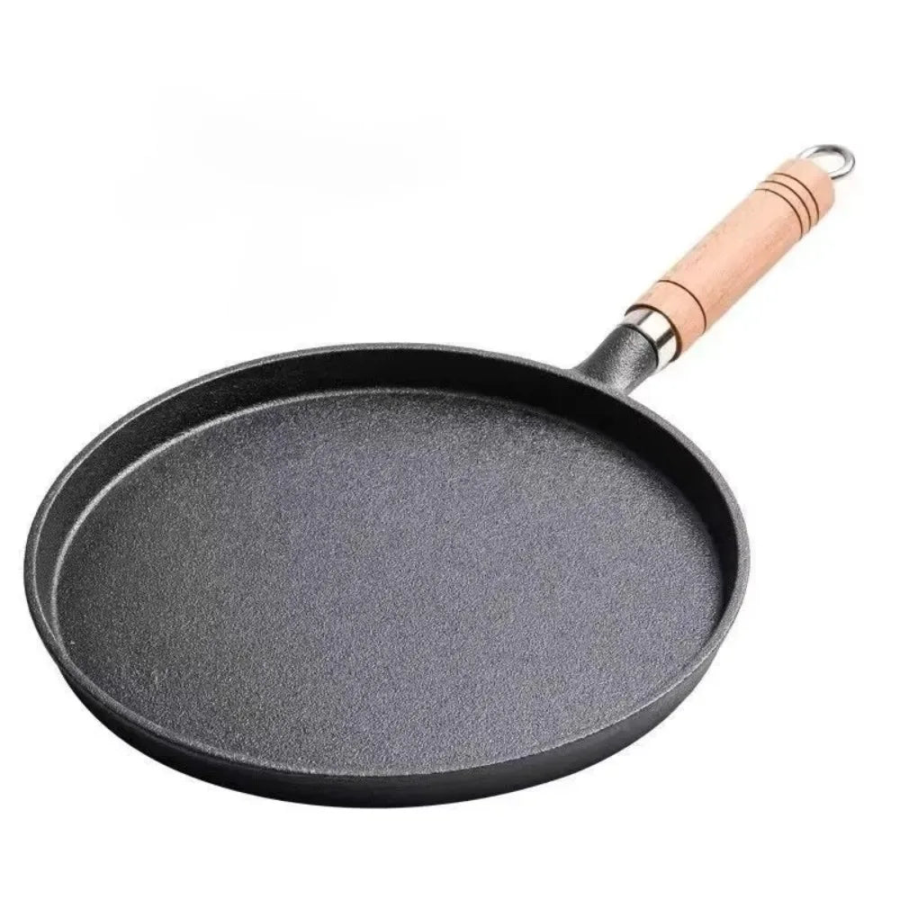 1Pcs Cast Iron Frying Pan Uncoated Non-stick Egg Pancake Pan Crepe Maker Steak Frying Pot Gas Induction Cooker Kitchen Cookware