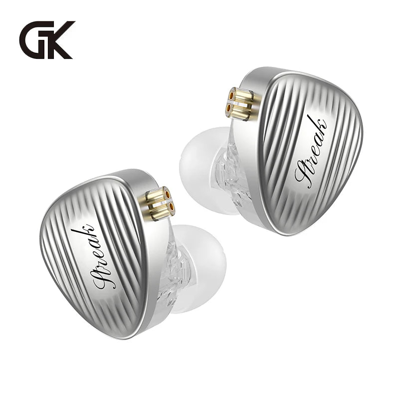 GK Streak Hi-Fi In-Ear Monitors KUN  Dynamic + Micro Planar Dual-Driver Earphones with Detachable Cable GK-KUNTEN Upgraded