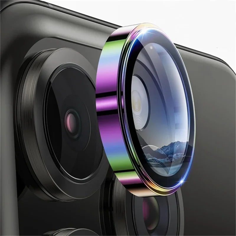 3D Metal Lens Protector Glass For iPhone Duo 18 Pro 18 Pro Max 17 Alloy Back Camera Ring Cover For iPhone 17 Pro 16 Pro Max Lens
