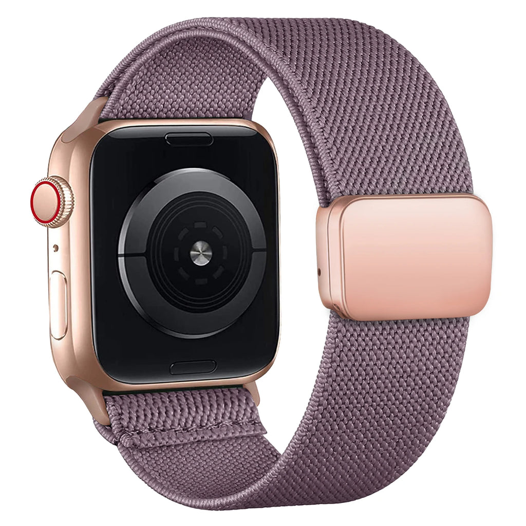 Magnetic Loop For Apple Watch Band 40mm 44mm 45mm 49mm 41mm 38mm Nylon sport bracelet iwatch ultra 3 2 Series 11 10 9 8 se strap