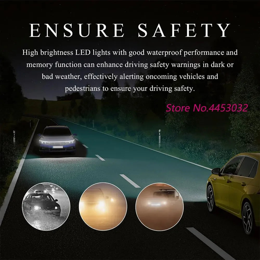 DRL Auto Scan Starting LED Strips For Honda N-BOX 2011-2025 Car Hood Light Flexible Headlights Welcome Light 59 Inch