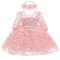 3 6 9 12 18 24 Months Newborn Dress Flowers Mesh Fashion Party Little Princess Baby Dress Christmas Birthday Gift Kids Clothes