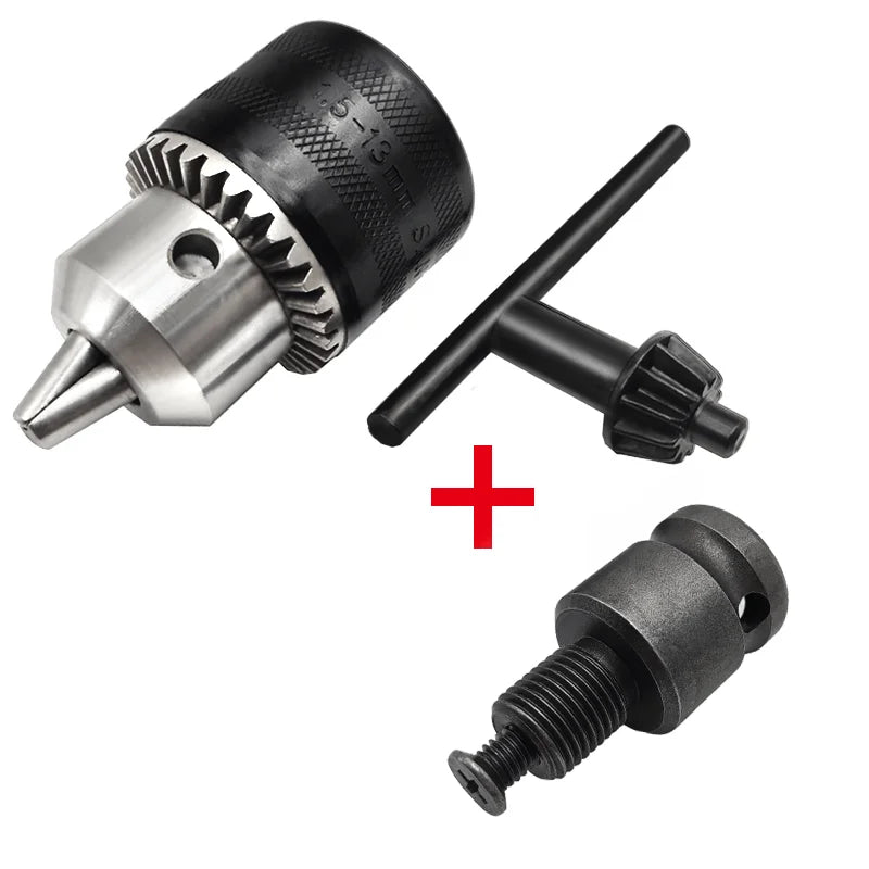 1.5-13mm Precise Drill Chuck Converter 1/2"-20UNF Thread Quick Change Adapter SDS-Plus Shank 1/4" Hex