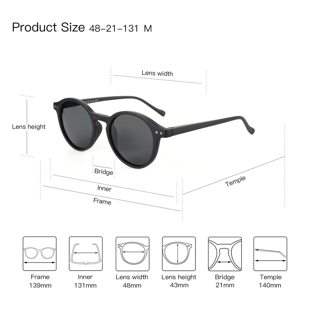 ZENOTTIC Retro Polarized Sunglasses 2026 2025 Men Women Vintage Small Round Frame Sun Glasses Polarized Lens UV400 Goggles Shade
