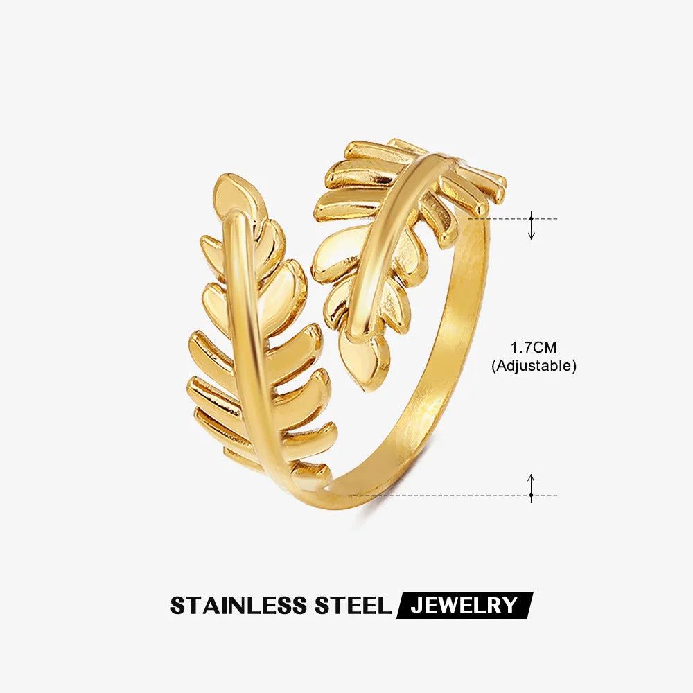 316L Stainless Steel Rings for Women Gold Color Women's Ring Male Finger Wedding Luxury Quality Jewelry Accessories 48 Style