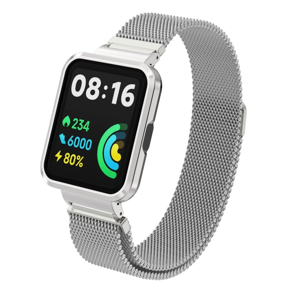 Milanese Strap For Xiaomi Redmi Watch 2 Lite Smart Watch Metal Frame Protector Case Bracelet Watchband For Redmi Watch 1 strap