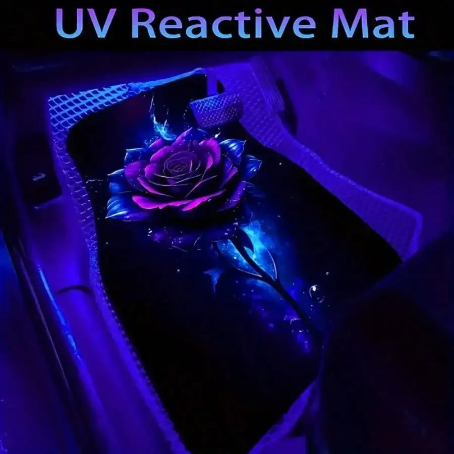 4-Piece rose-patterned car floor mats, non-slip all-season vehicle mats, ideal Christmas gift for cars and SUVs, men and women