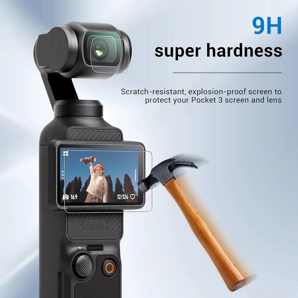 1-3Set Tempered Glass For DJI OSMO Pocket3/4  Film Screen Protector Anti-Scratch Lens Camera Film for DJI Pocket 3/4 Camera Film