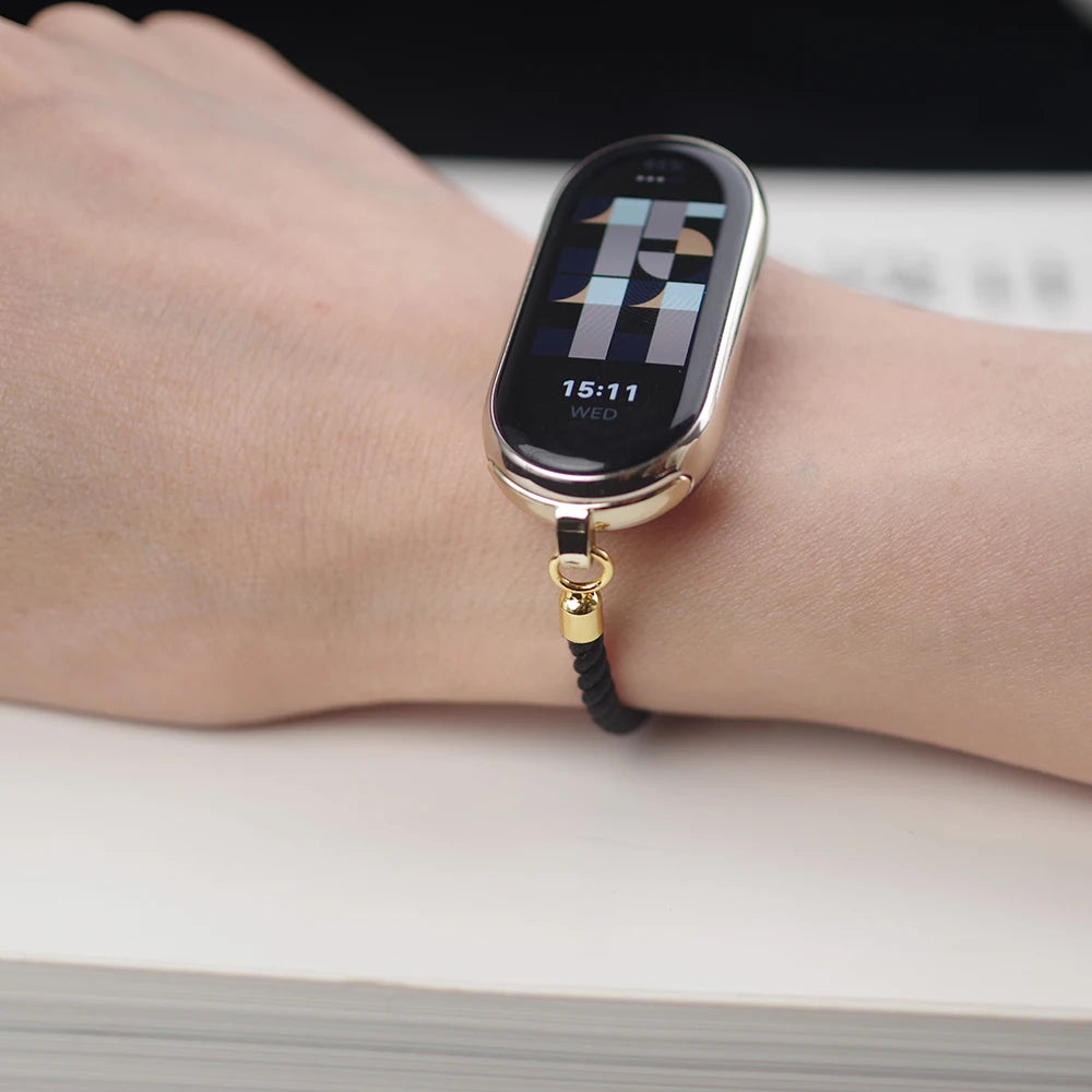 Mi Band 10 9 8 7 6 5 Strap New Design Bracelet for xiaomi Smart Band 8 NFC Wristband Twist Rope Mi 9 10 Accessories