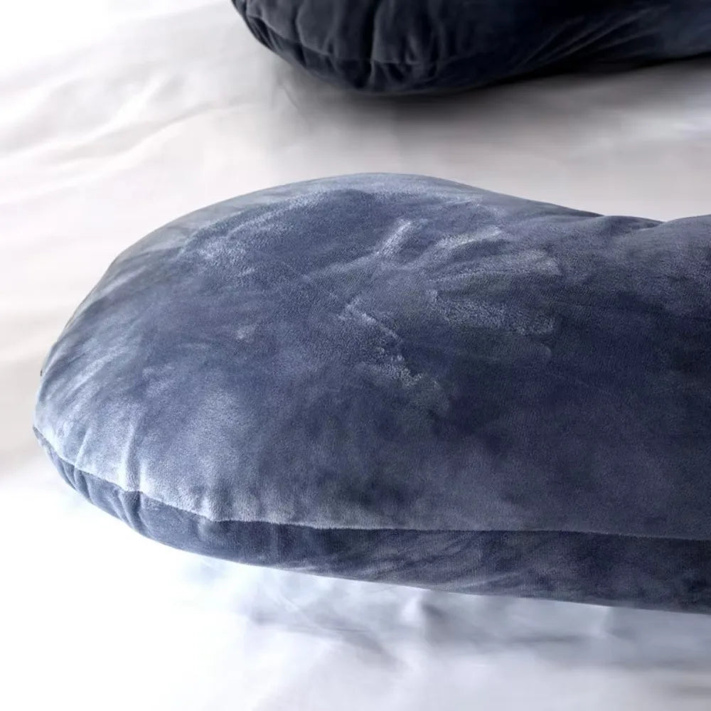 Pregnancy Pillow U-Shaped – Soft Fleece Maternity Body Pillow, Full Body Support for Side Sleeping, Lumbar & Belly Support