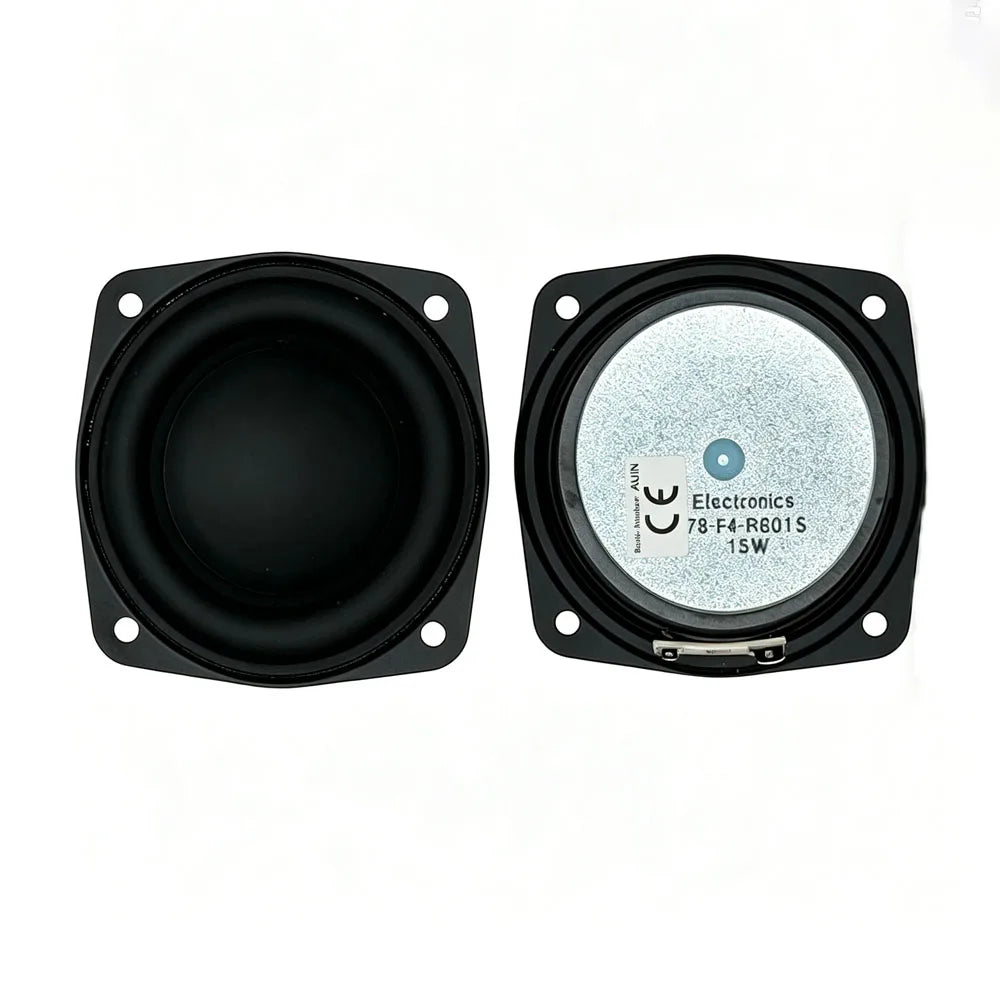 AUIN 1 pcs 3 Inch 4 Ohm 15W 78MM Subwoofer Speaker Supper Bass Audio Square Woofer DIY Home Theater Sound Bookshelf Loudspeaker