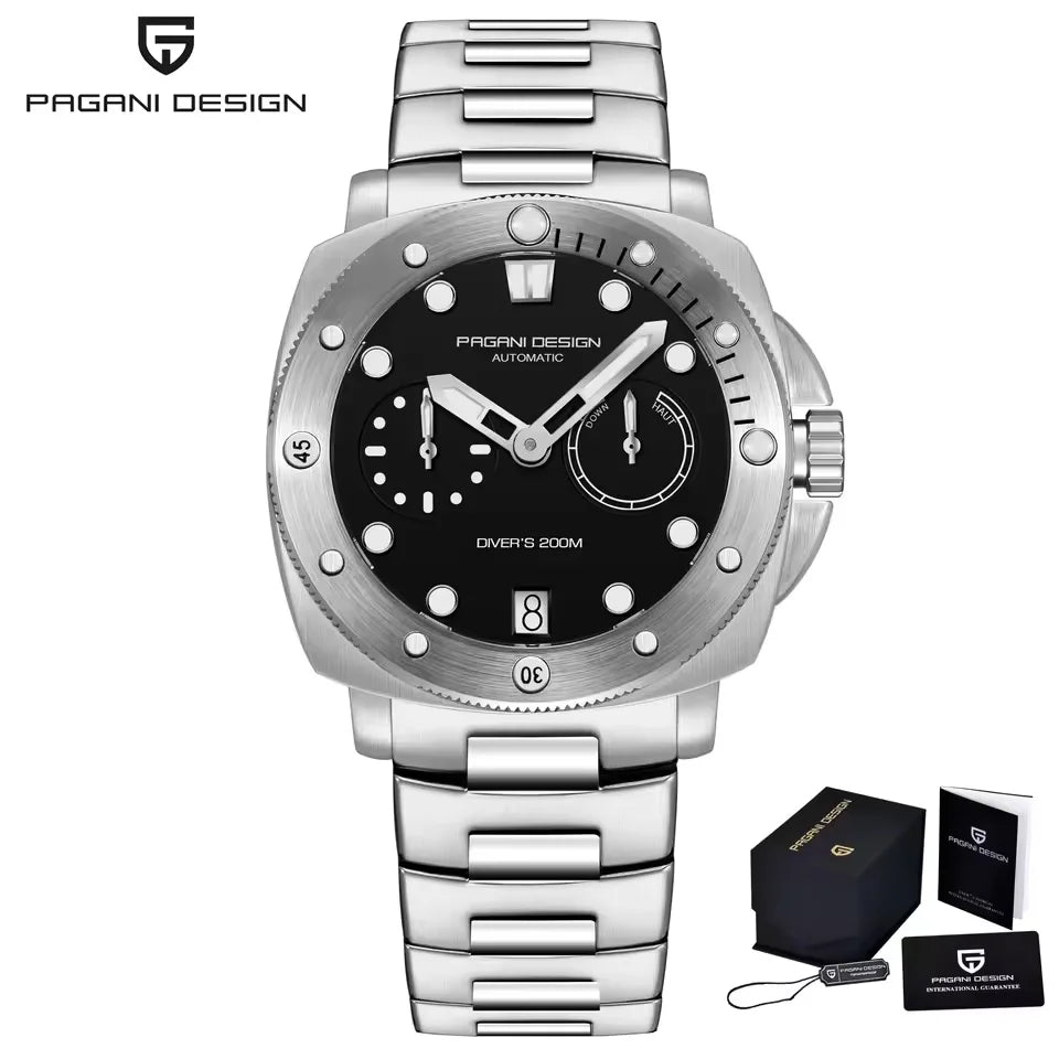 PAGANI Design 2026 New Men Automatic Mechanical Watches Top Brand Luxury 200M Waterproof AR Sapphire Watch for Men