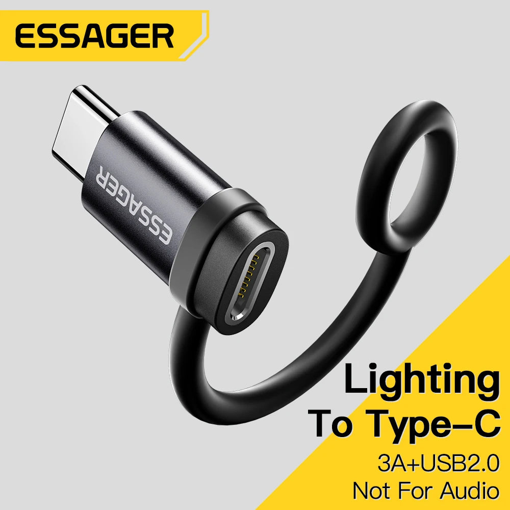 Essager Lighting To Type C Adapter Fast Charging IP Female to USB C Male Connector For iPhone 15 14 13 12 11 Pro IPad Converter