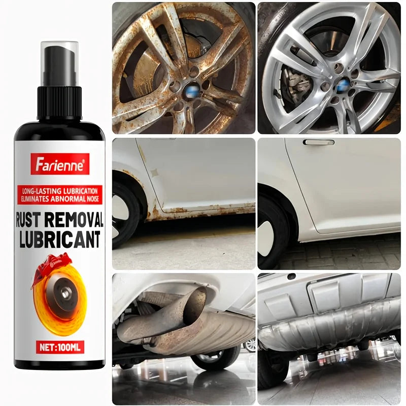 Farienne Car Brake Disc Rust Remover, 100% Effective Noise Reduction, Full Metal Polishing Agent & Wheel HUB Spray