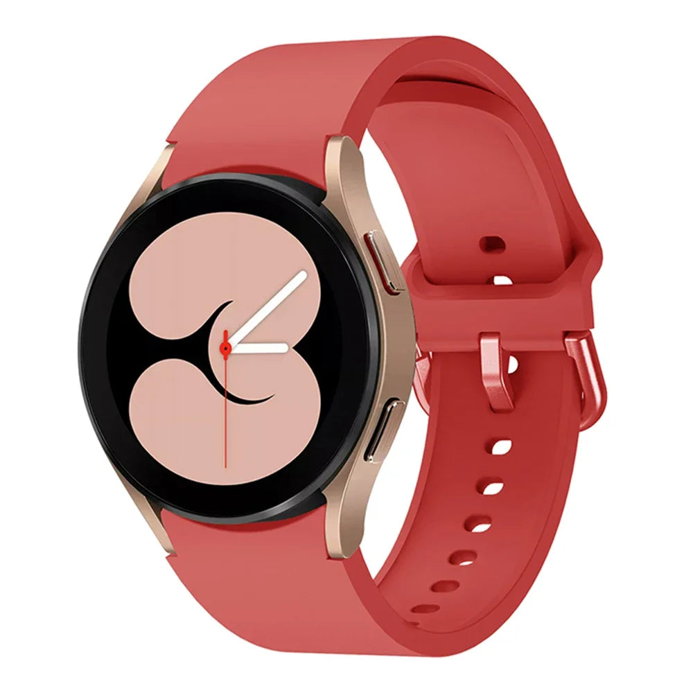 No Gap Silicone Strap For Samsung Galaxy Watch 6/4 Classic 47mm/43mm 5 Pro 45mm Bracelet Band For Galaxy Watch 7/6/5/4 40mm 42mm