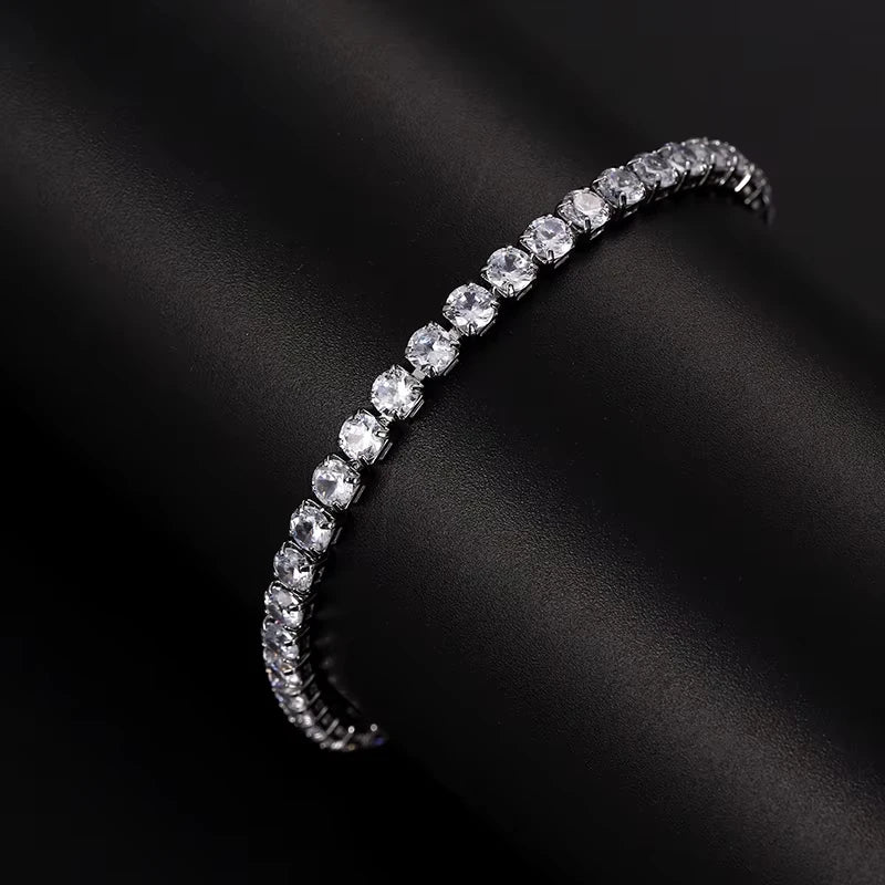 New Luxury Gold Silver Color on Hand Princess Bracelet Bangle for Women Anniversary Gift Jewelry Wholesale
