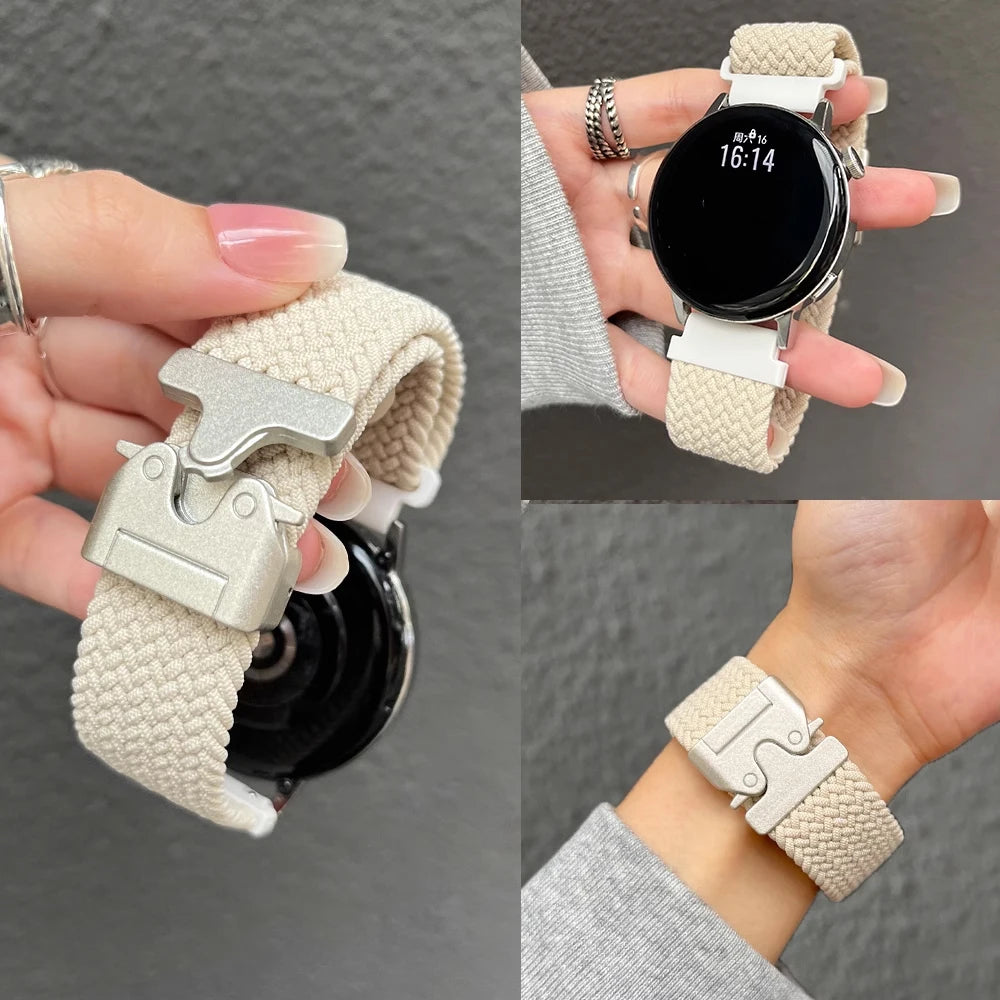 20mm 22mm Straps For Galaxy Watch 7/FE/6/5/pro/4/Classic/Active 2/Gear S3 Parachute Bracelet Correa Huawei Watch GT 2 3 4 5 Band