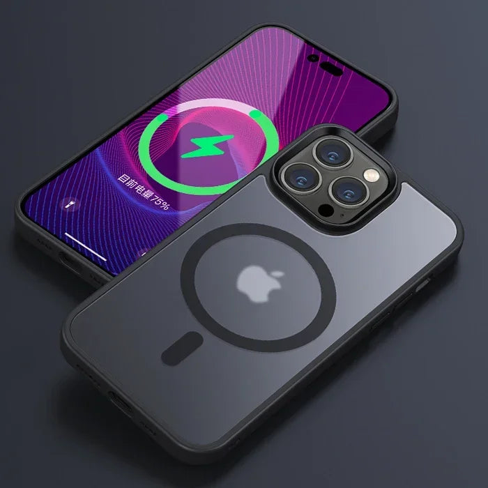 Matte Translucent Frosted Case For IPhone 18 16 15 14 13 11 12 17 Pro Max Plus Magnetic Case For Magsafe Wireless Charging Cover
