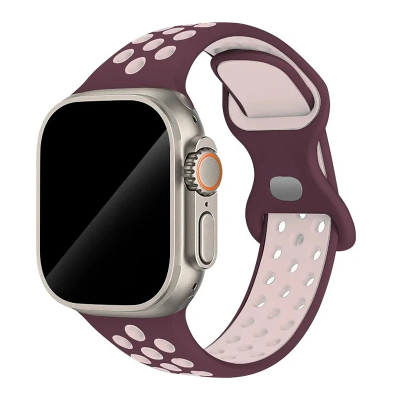 Strap For Apple Watch Band 46mm 44mm 49mm 45mm 40mm 41mm 38 42mm correa Breathable bracelet iwatch series 10 8 SE 7 6 5 9 Ultra
